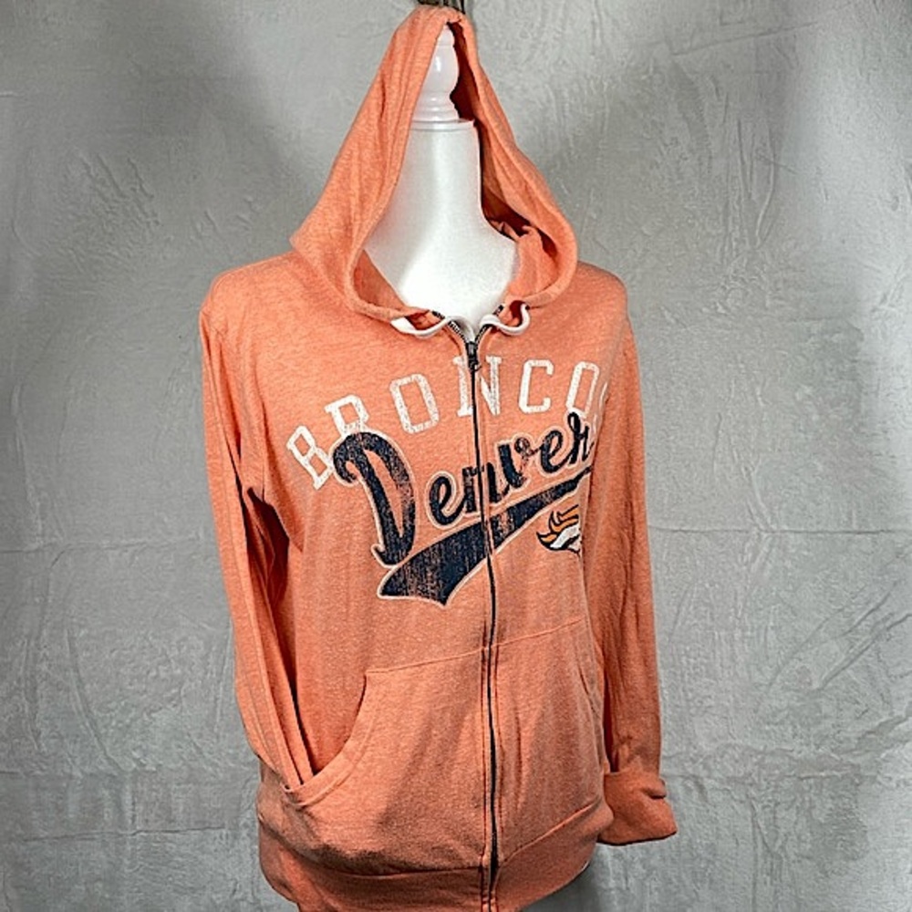 Denver Broncos Football Juniors XL Hooded Jacket, thin material zip‎ up
